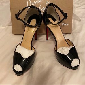 Christian Louboutin: Black Aketata 120 Size 39